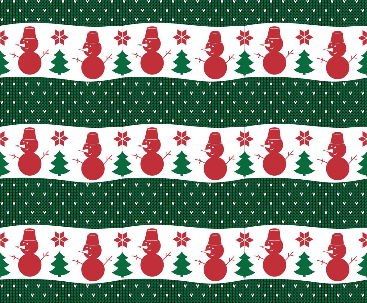 Knitted Christmas and New Year pattern esp 10 vector