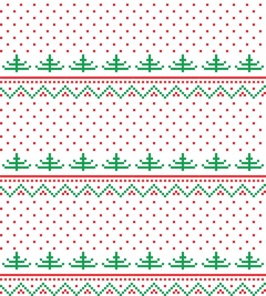New Year s Christmas pattern pixel vector illustration eps