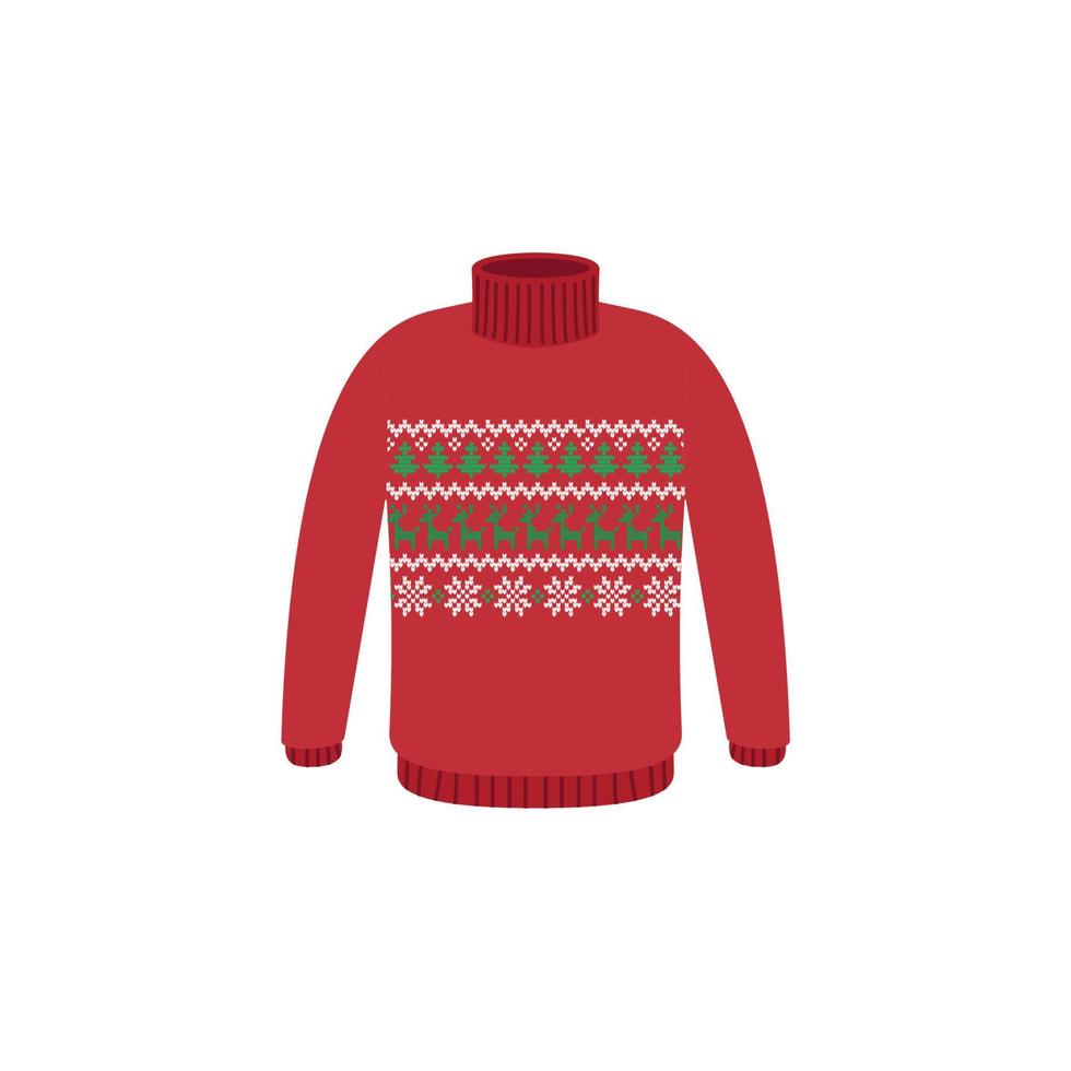 vector suéteres feos para la fiesta de navidad. jerséis de punto con estampados invernales esp