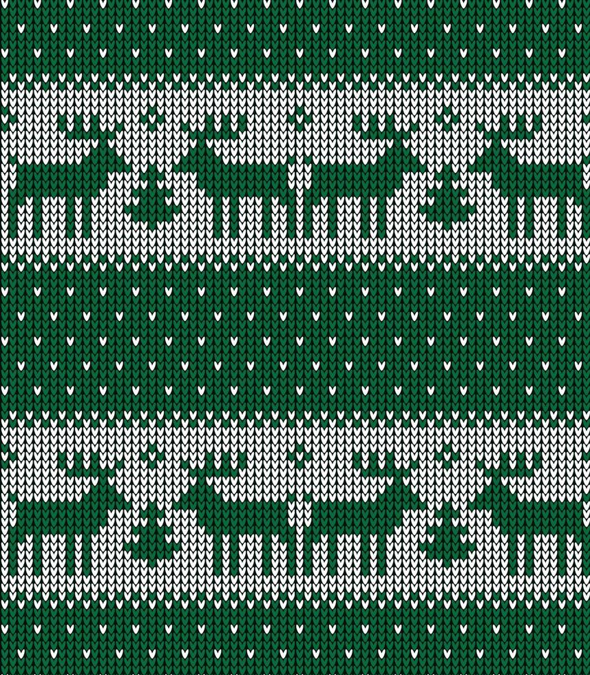 Knitted Christmas and New Year pattern vector