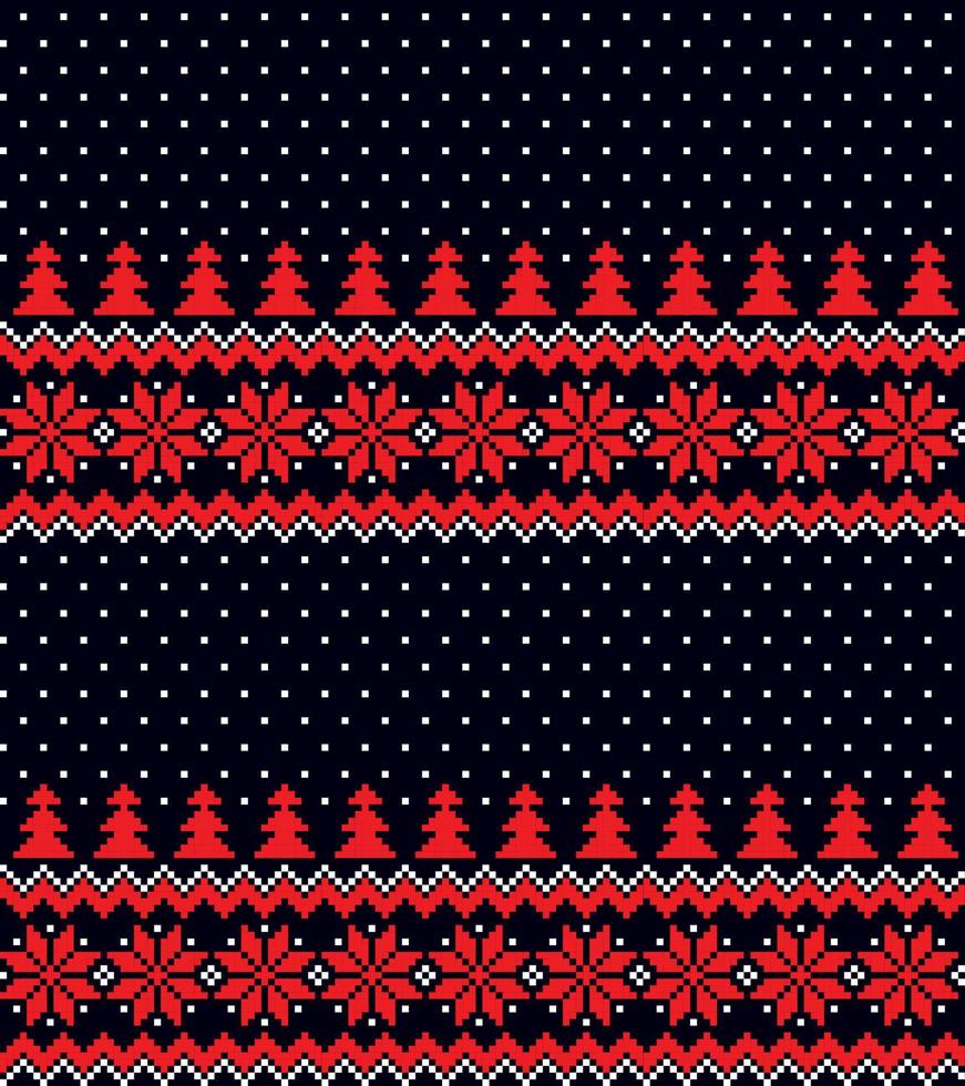 New Year s Christmas pattern pixel vector illustration eps