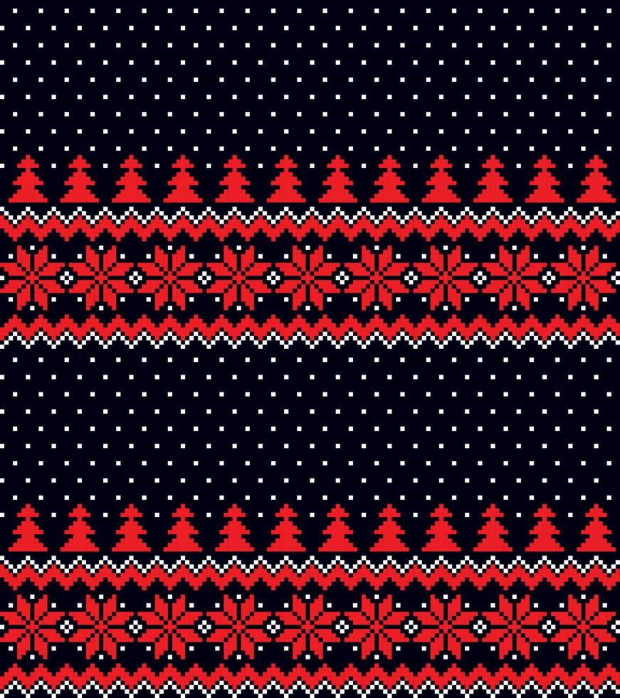 New Year s Christmas pattern pixel vector illustration eps