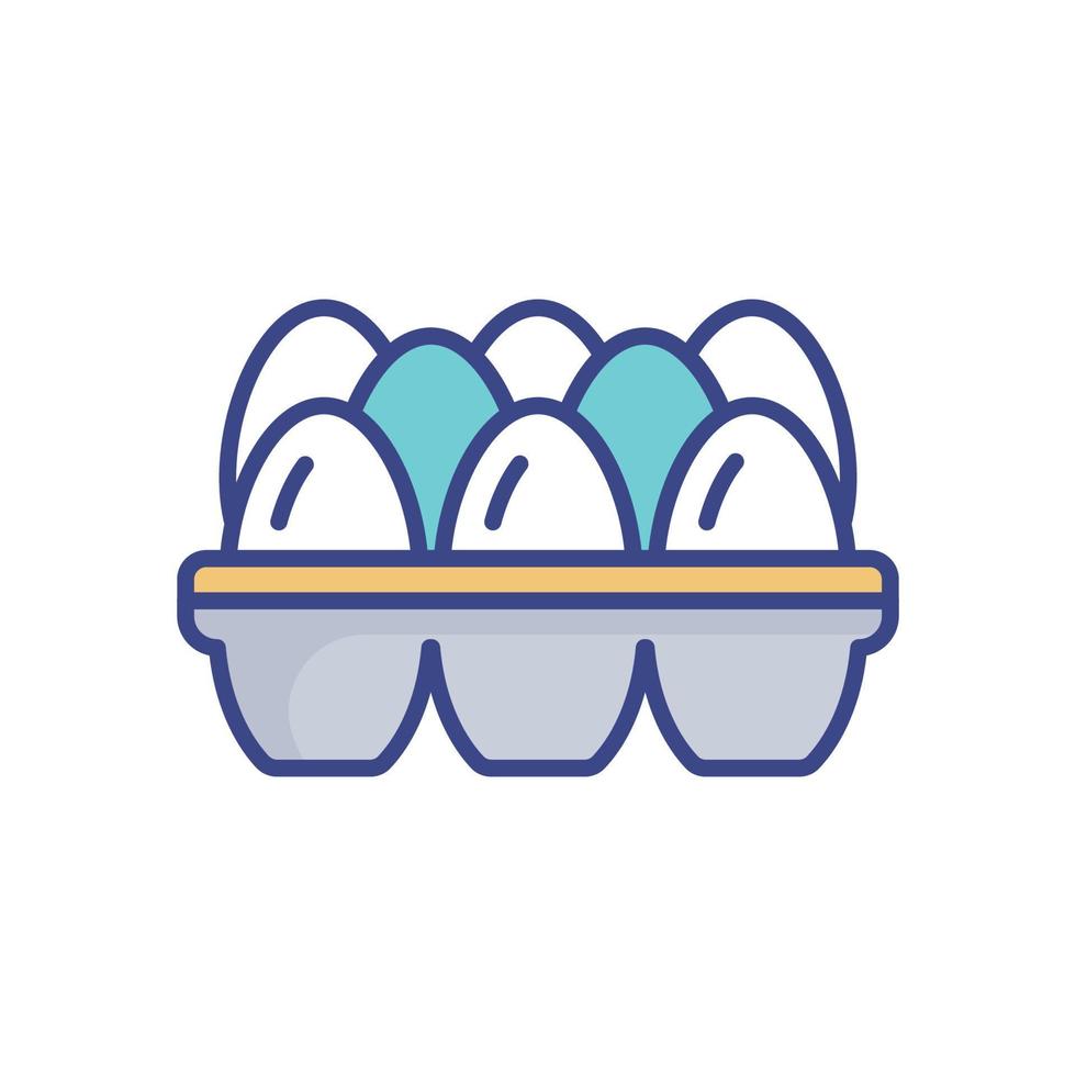 Eggs vector filled outline icon style illustration. EPS 10 file