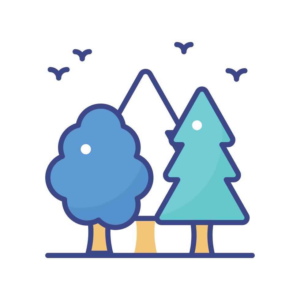 Tree vector filled outline icon style illustration. EPS 10 file