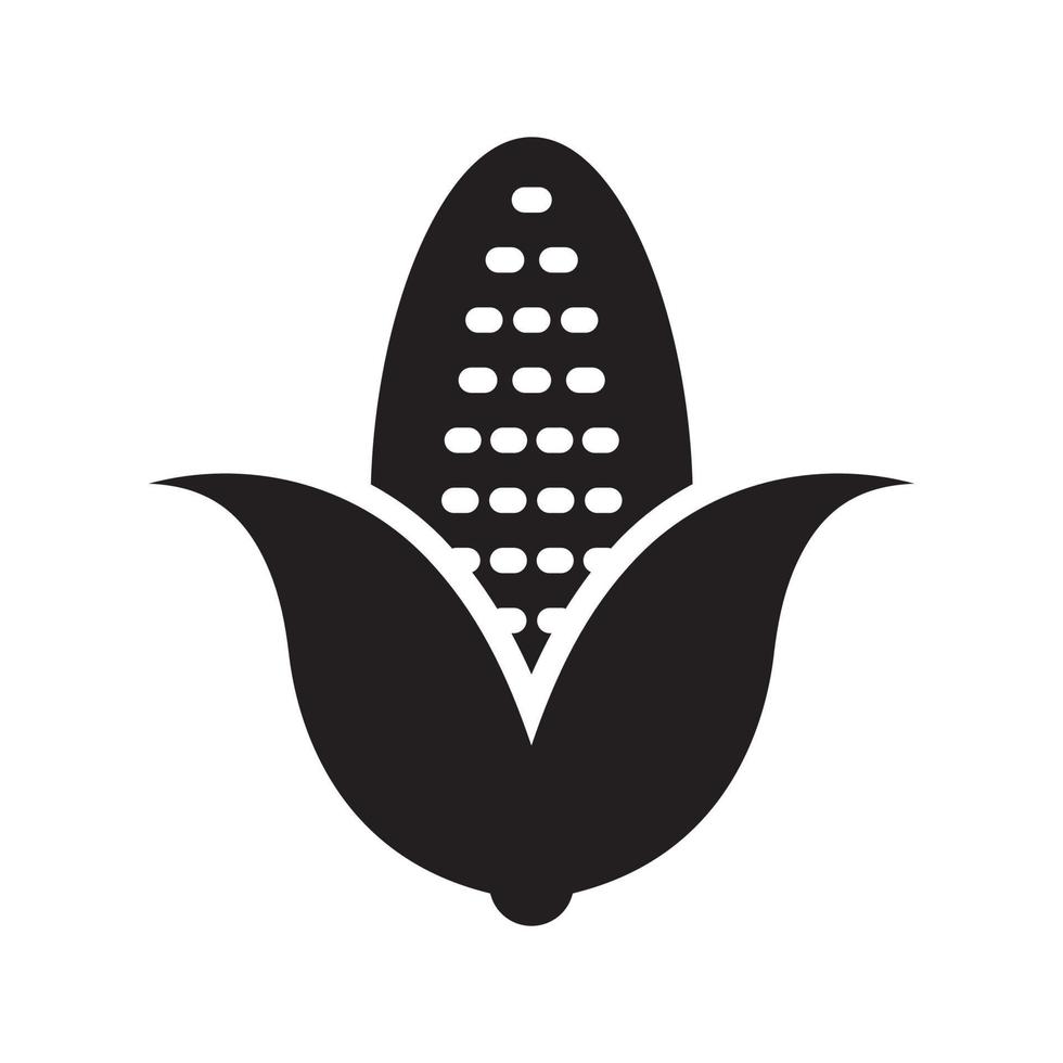Corn vector Solid icon style illustration. EPS 10 file