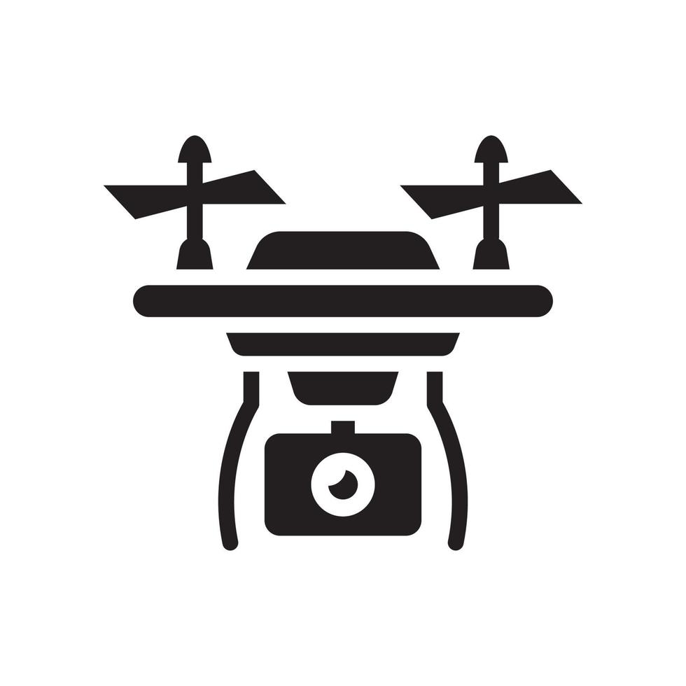 Drone vector Solid icon style illustration. EPS 10 file