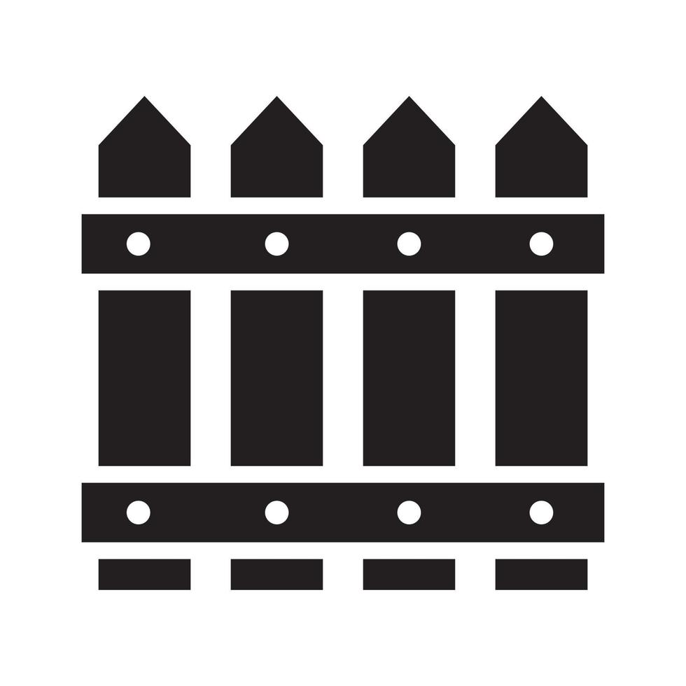 Farm Fence vector Solid icon style illustration. EPS 10 file