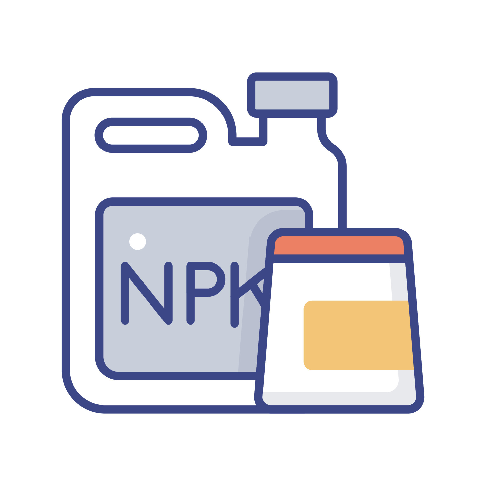 Image of Npk illustration style icon. EPS 10 file