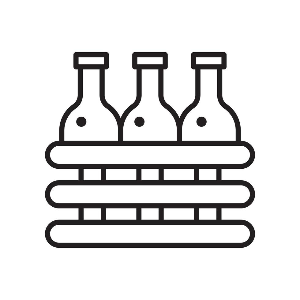 Bottle vector outline icon style illustration. EPS 10 file