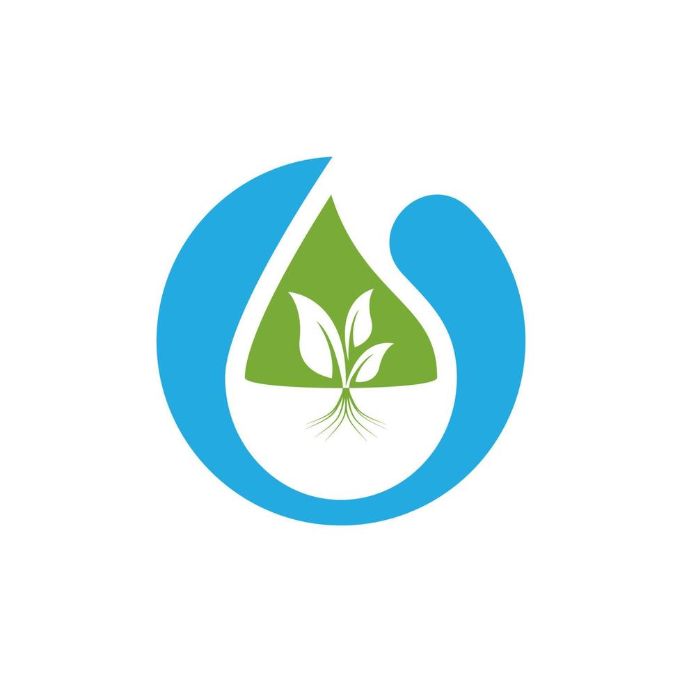 Hydroponic Logo Vector Template Illustration