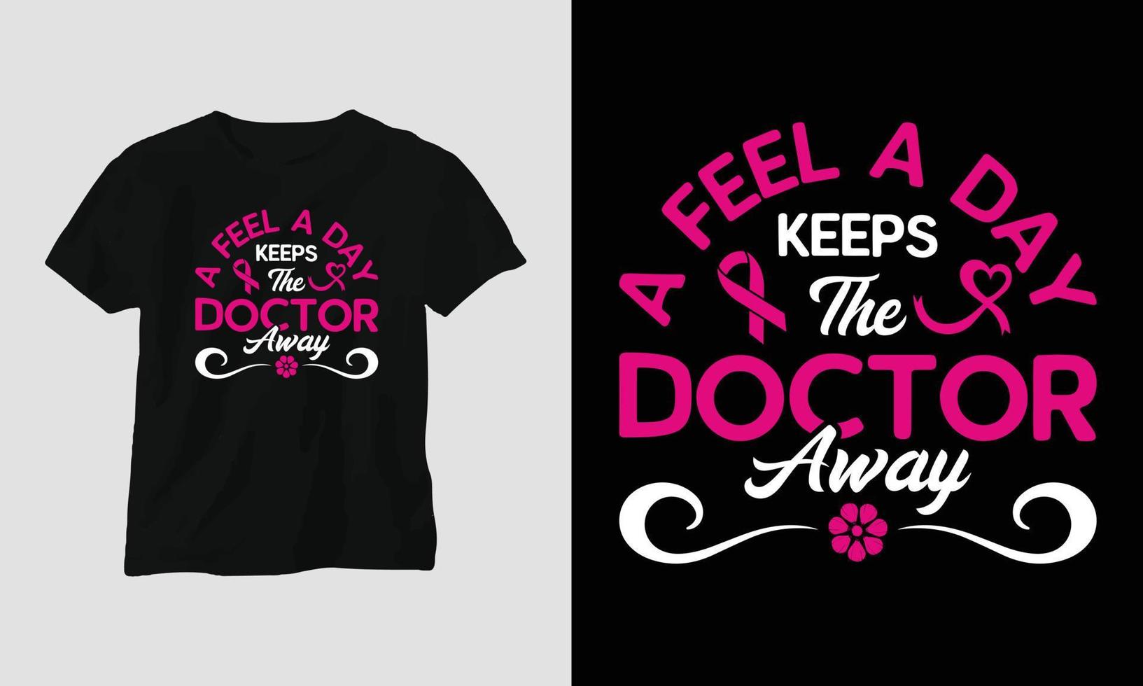 a feel a day keeps the doctor away - World Cancer Day Design with Ribbon, Sign, Love, Fist, and Butterfly vector