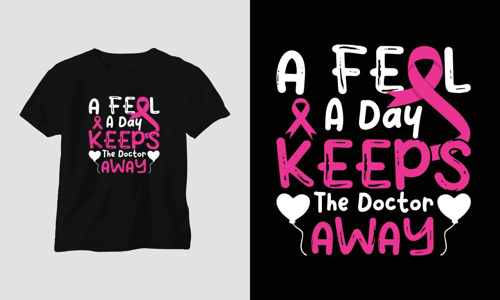 a feel a day keeps the doctor away - World Cancer Day Design with Ribbon, Sign, Love, Fist, and Butterfly vector