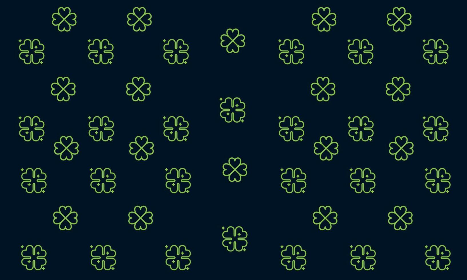 St. Patrick's Day with Clover Lucky Leaf Background Pattern. Template banner, poster, greeting cards. vector