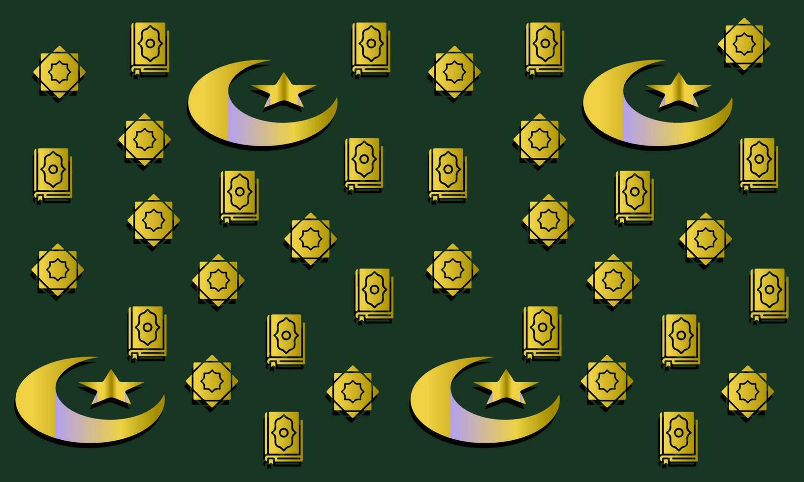 ramadhan background pattern. with gold islamic ornament. Template banner, poster, card vector