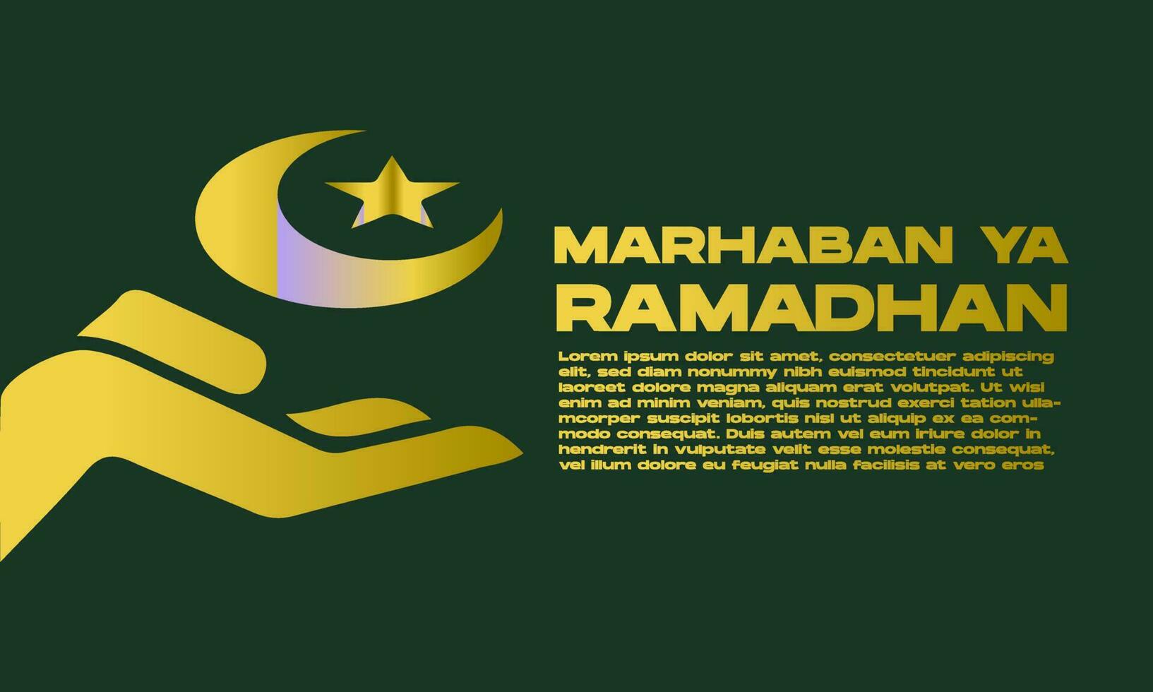 ramadhan greeting card template with islamic symbol. Vector illustration