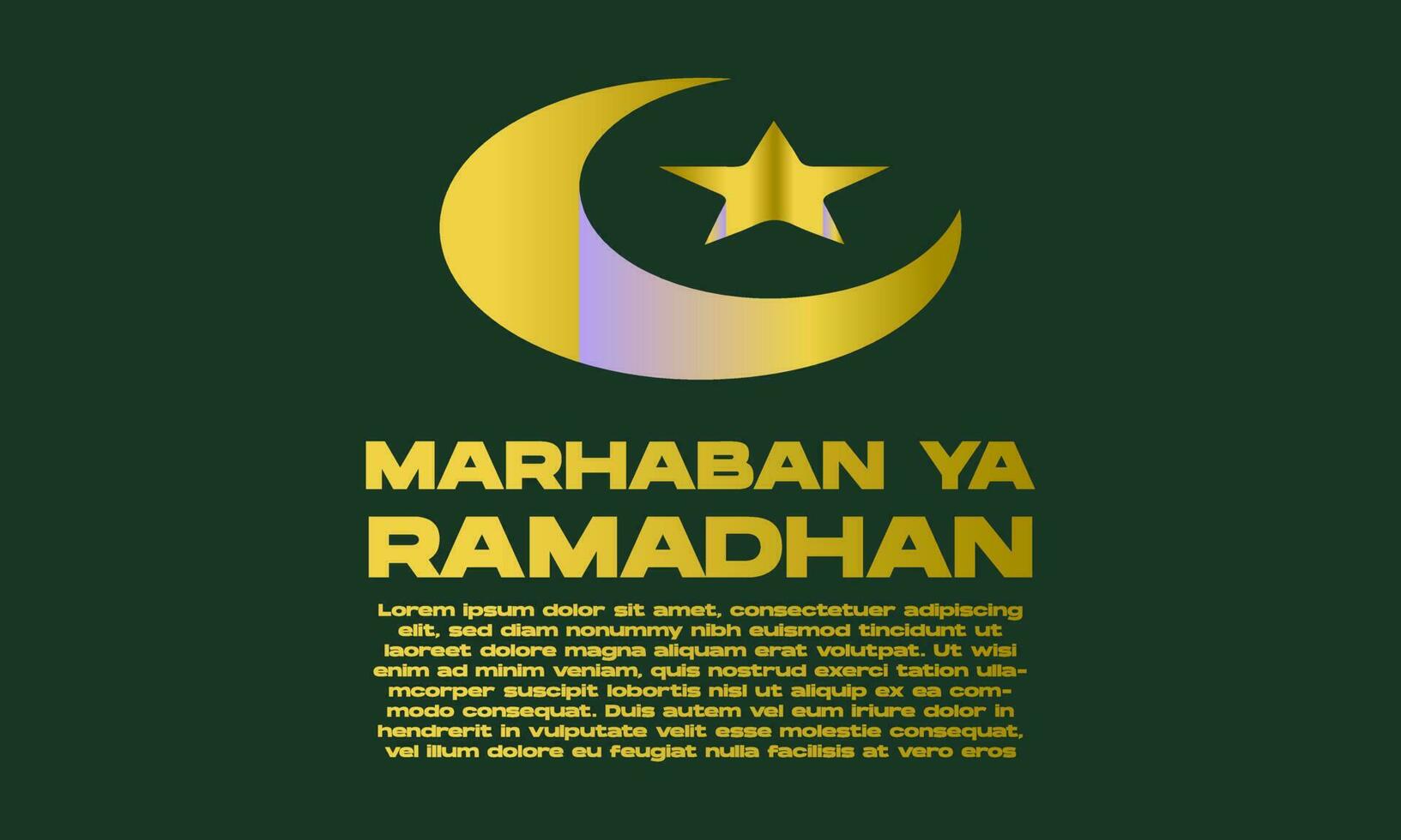 plantilla de tarjeta de felicitación ramadhan con luna y estrella isométrica. ilustración vectorial vector