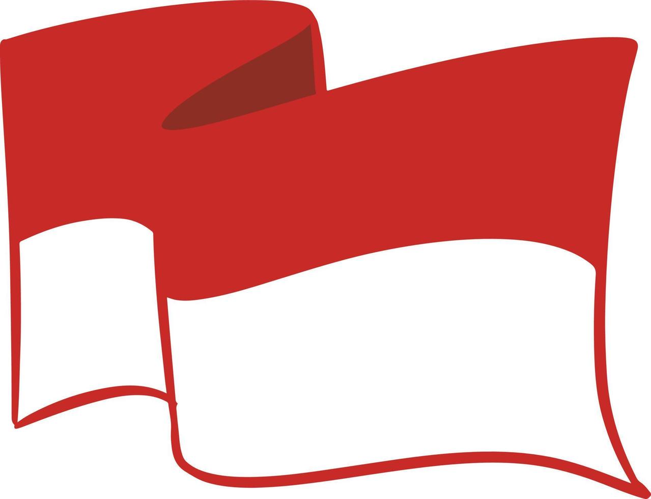 Indonesian flag illustration vector