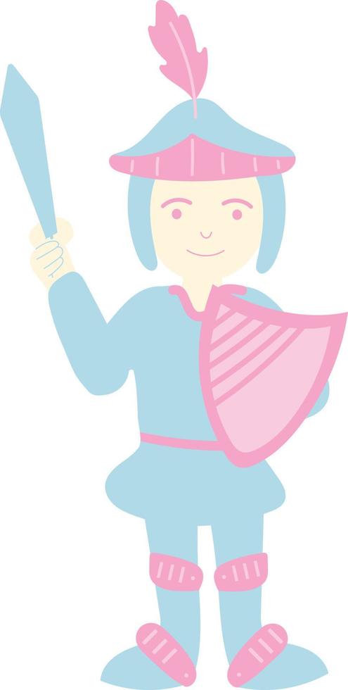 Brave knight illustration vector