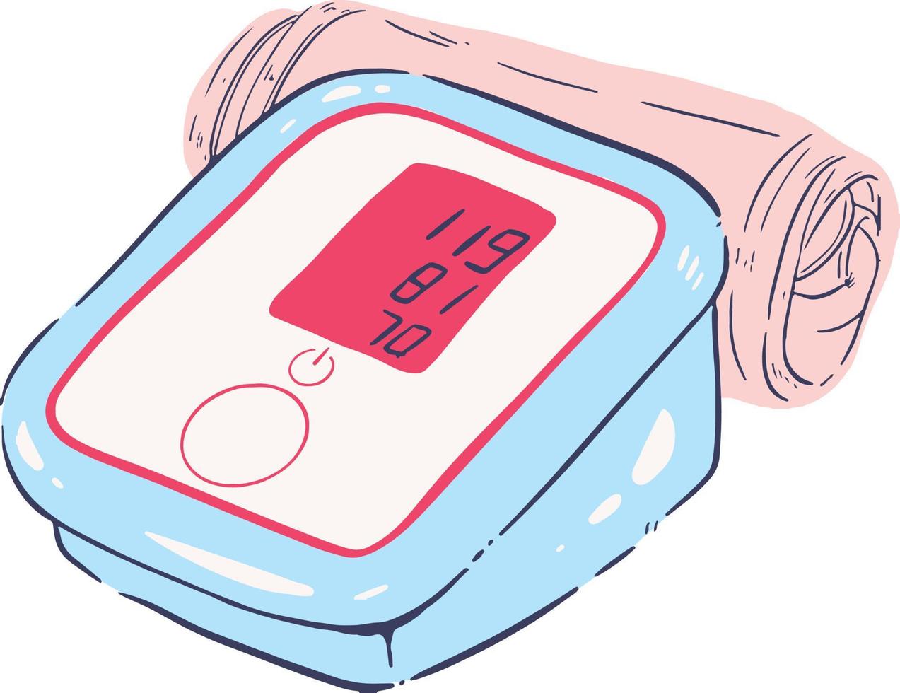 Blood pressure monitor illustration vector