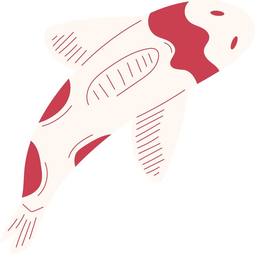 Ilustración de pez koi vector