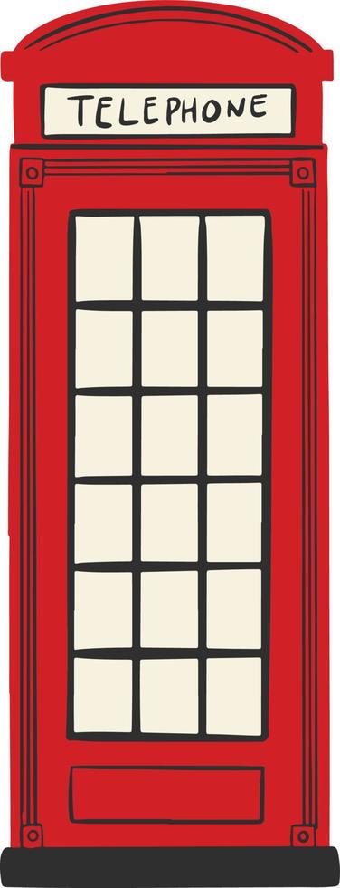 Telephone booth illustration vector