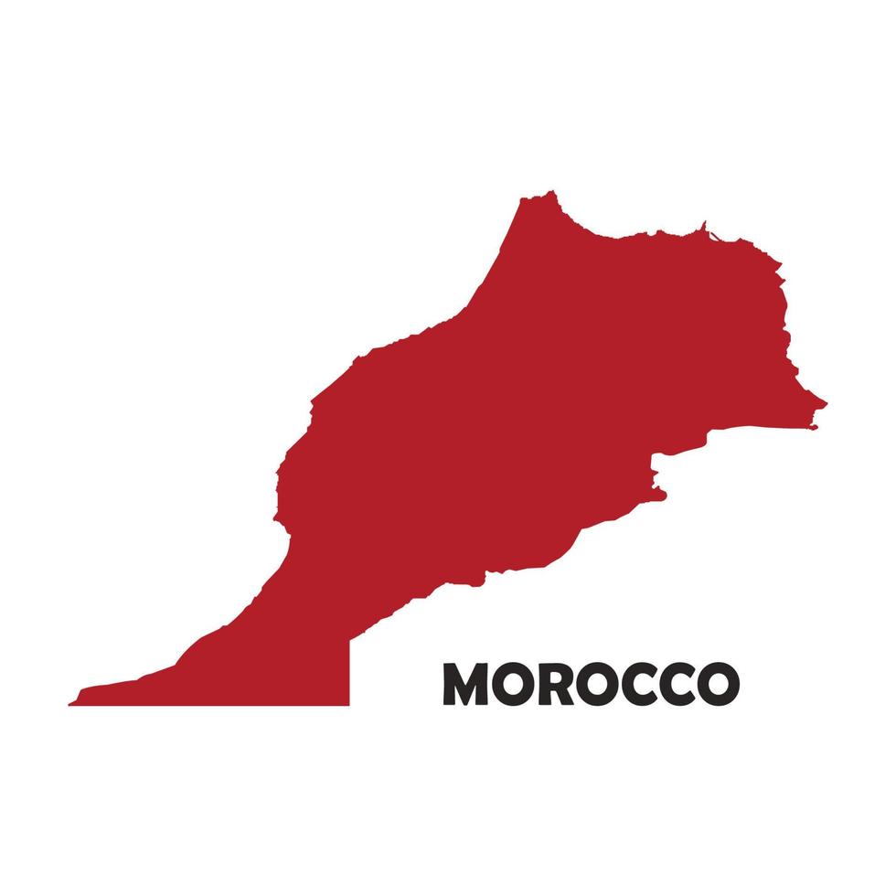icono de mapa de marruecos vector