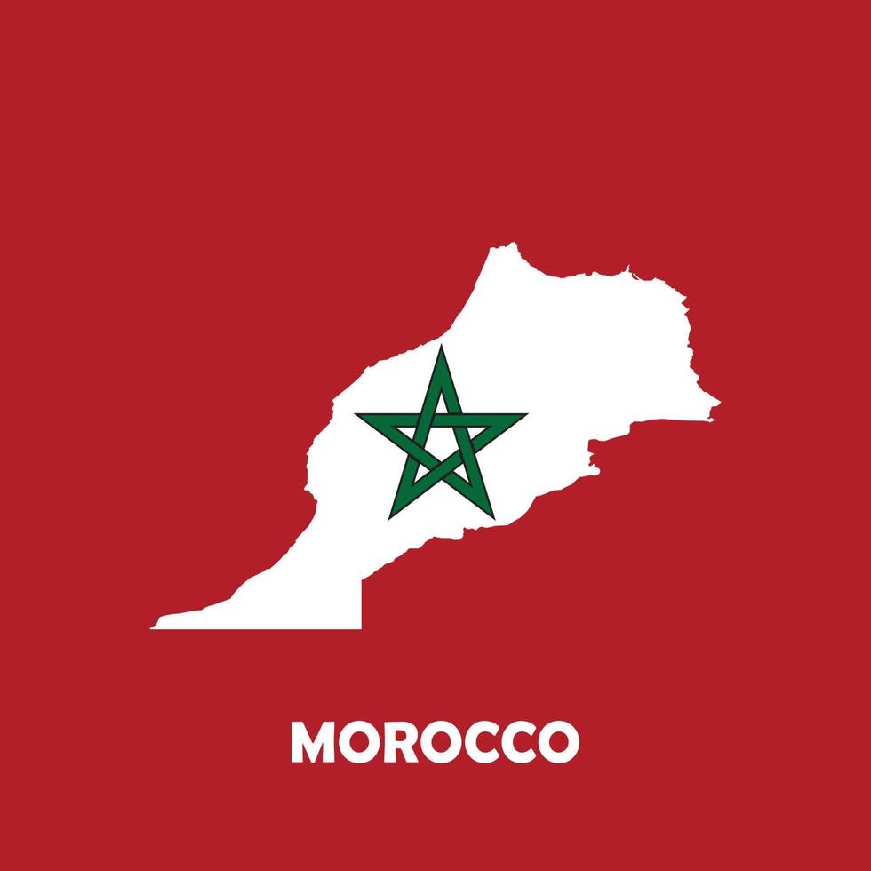 icono de mapa de marruecos vector