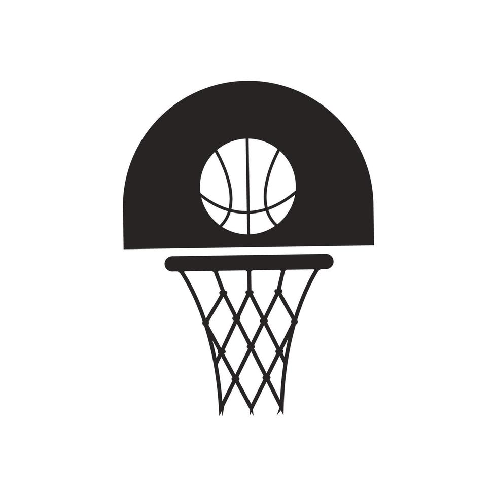 icono de aro de baloncesto vector