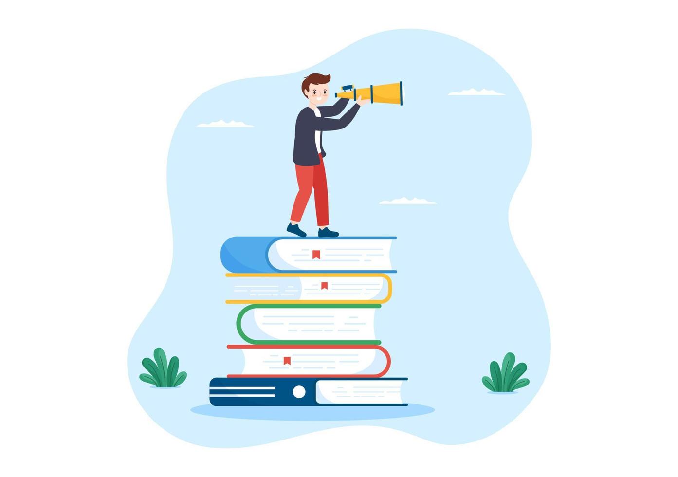 Career Education with Growth Concept Learning Model to Associate Activity for Real Experience in Flat Cartoon Hand Drawn Template Illustration vector