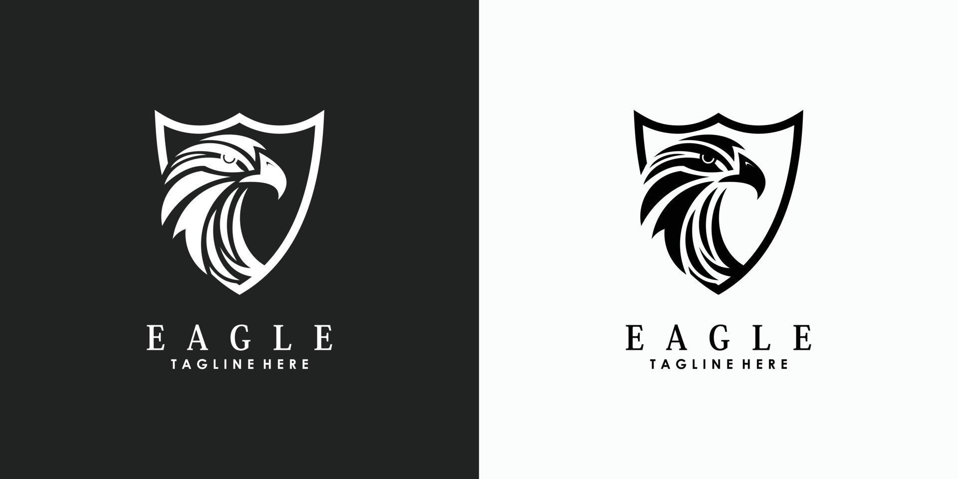 eagle head logo design abstract with creative concept vector