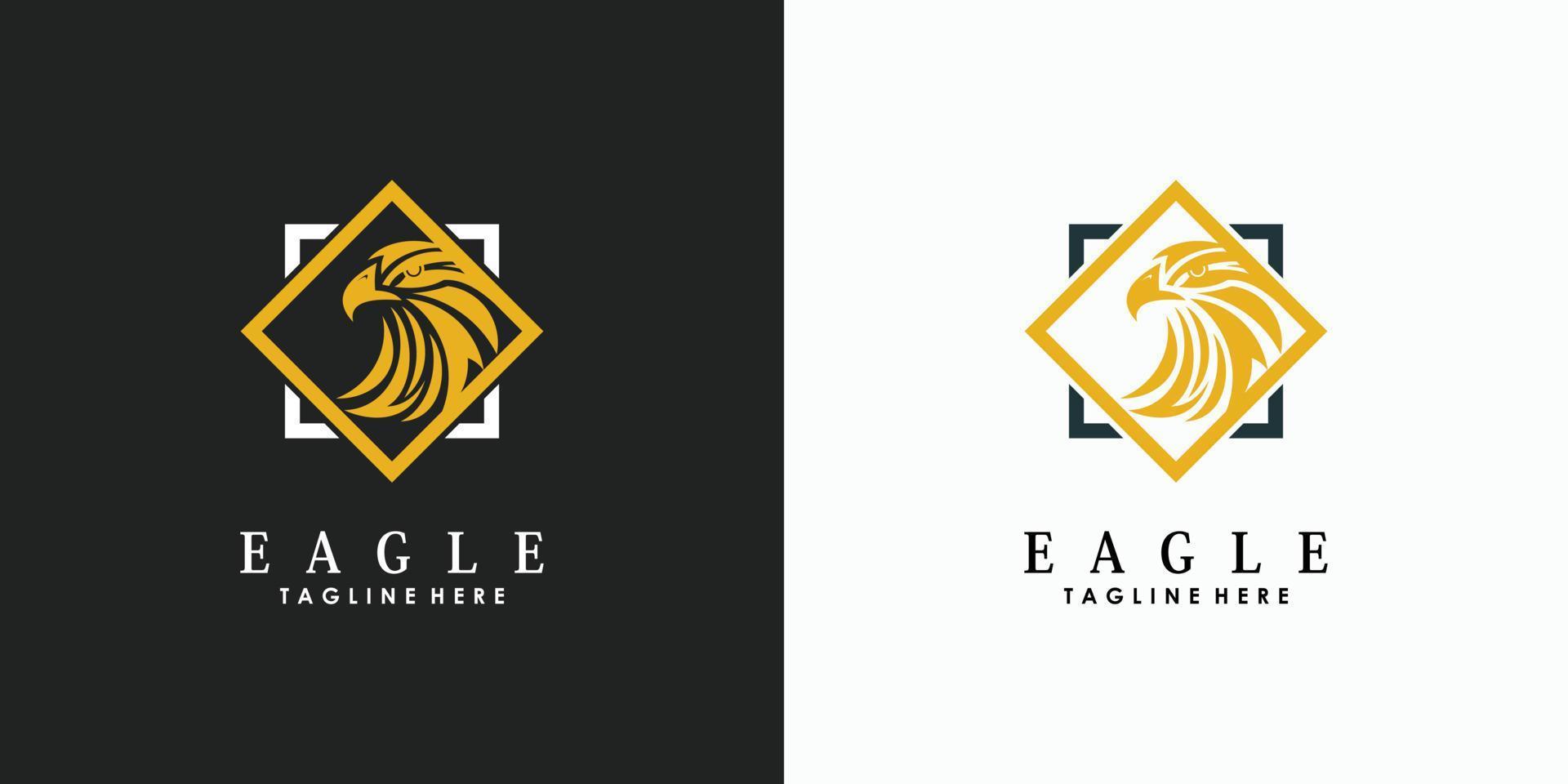 eagle head logo design abstract with creative concept vector