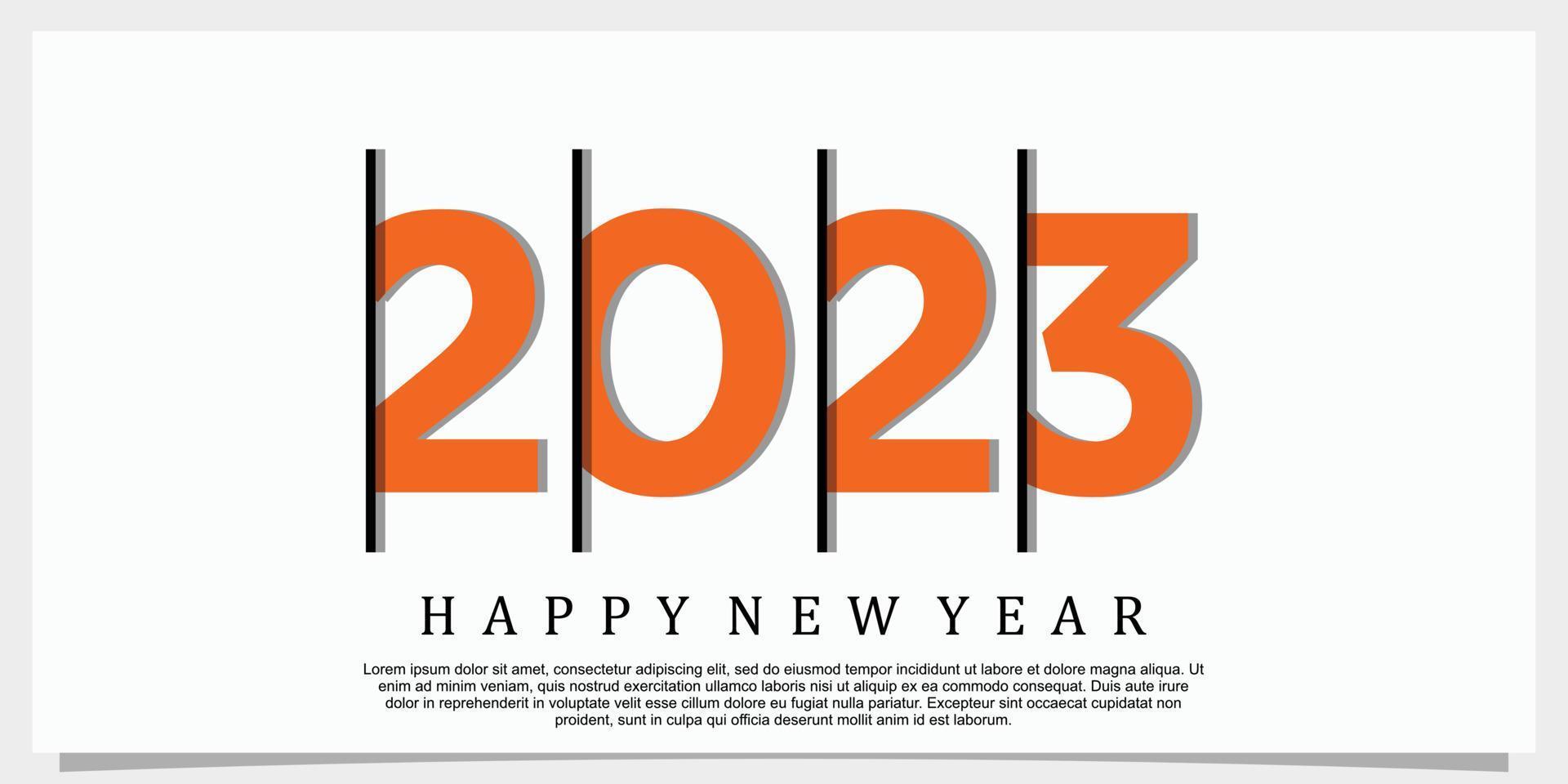 2023 happy new year logo design 2023 number design template vector illustration