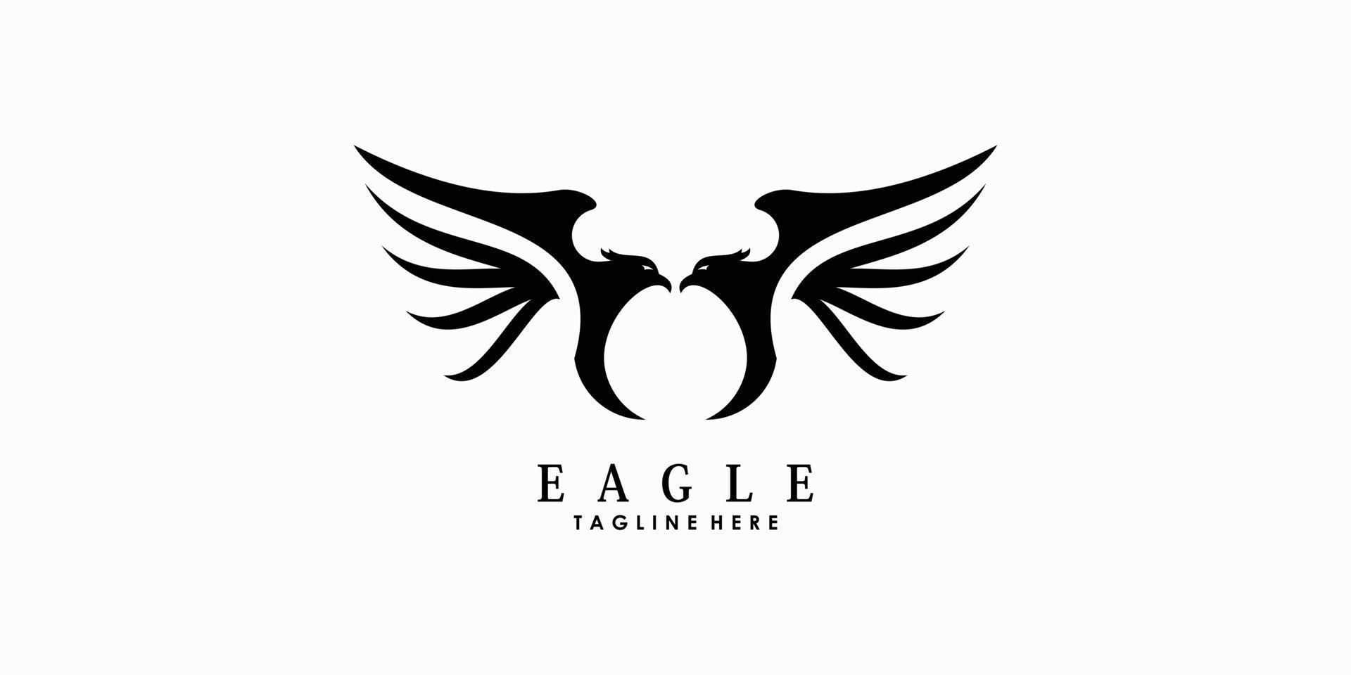 eagle head logo design abstract with creative concept vector