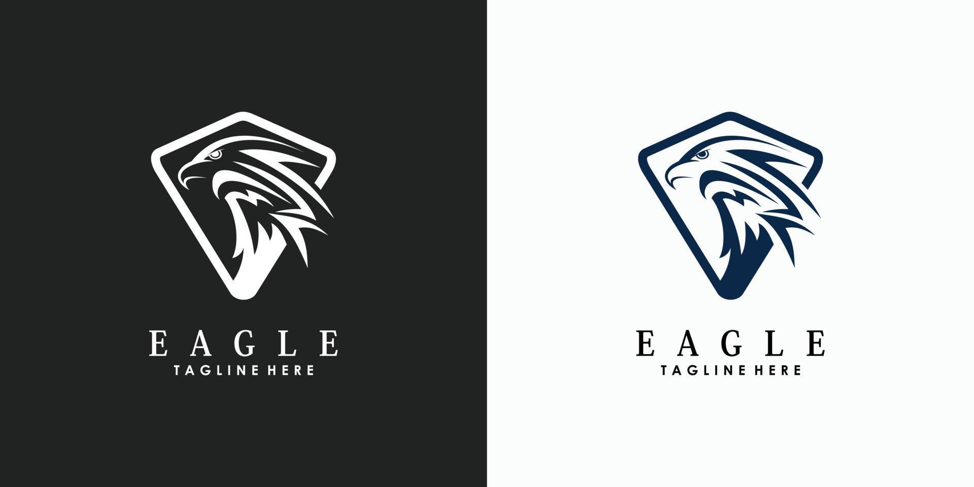 eagle head logo design abstract with creative concept vector