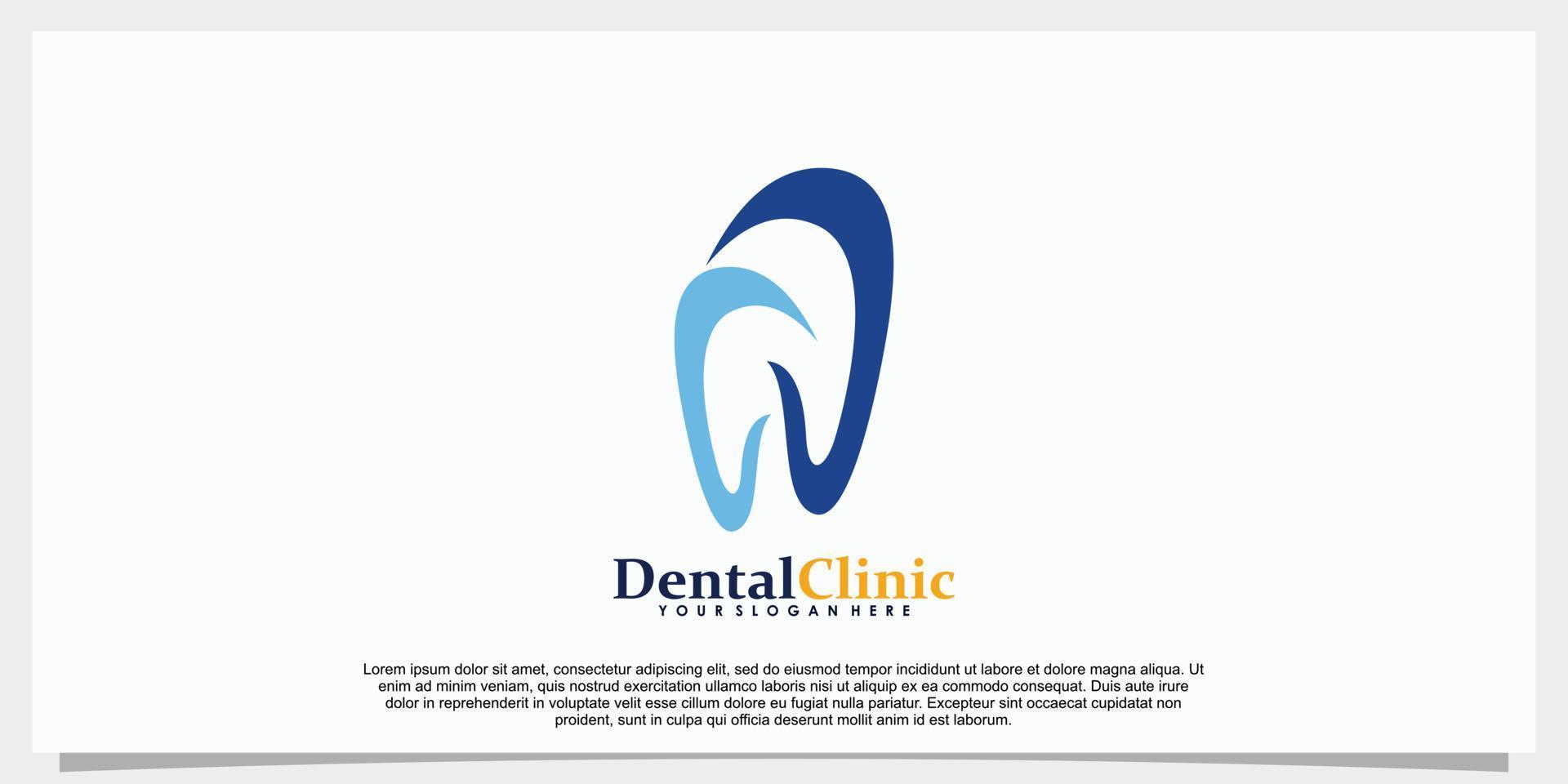 dental clinic logo design template illustration vector