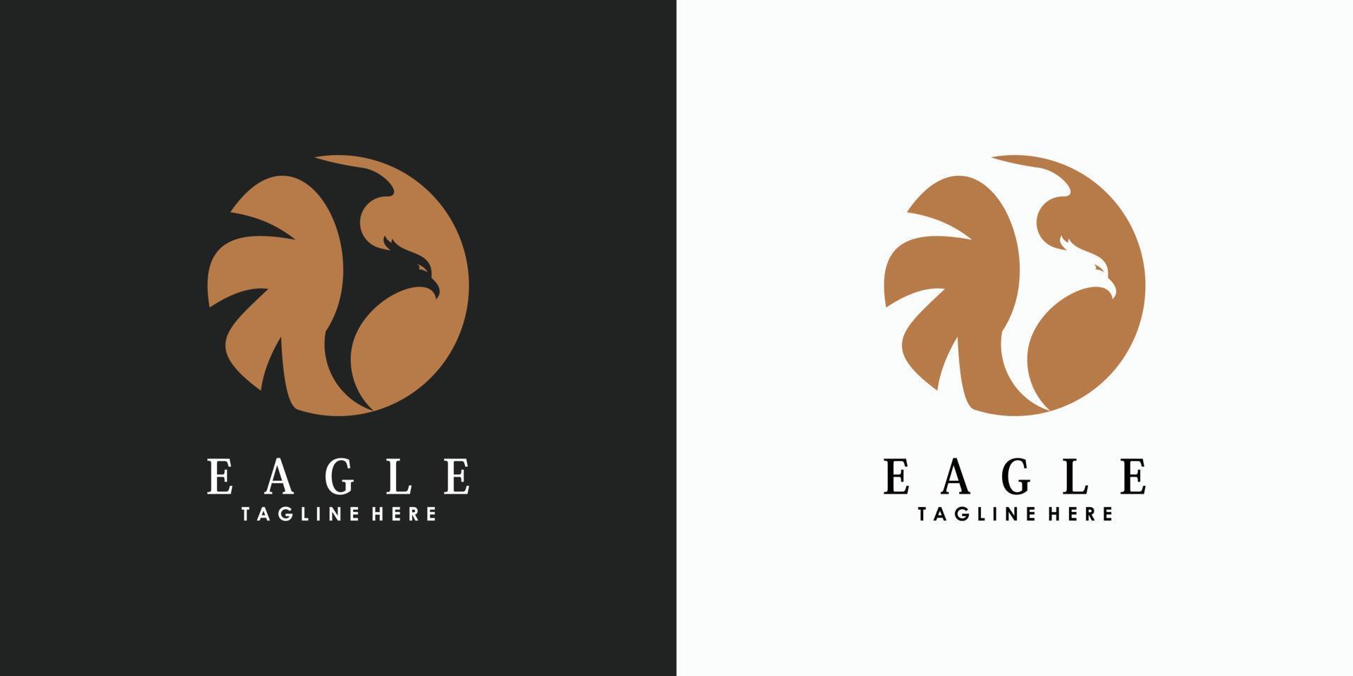 eagle head logo design abstract with creative concept vector