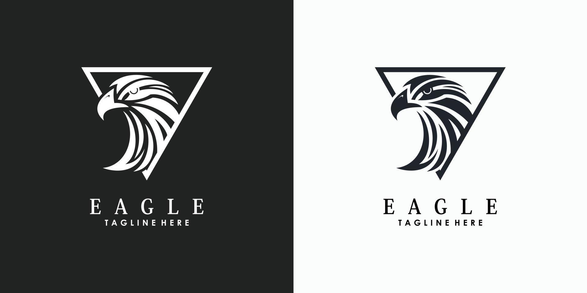 eagle head logo design abstract with creative concept vector