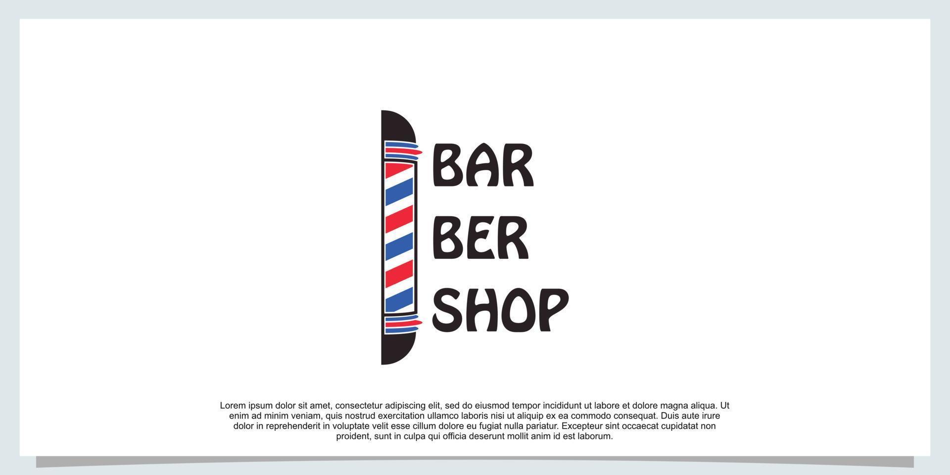 barber shop logo design template vector