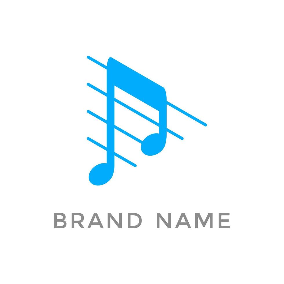 reproducir música logotipo vector