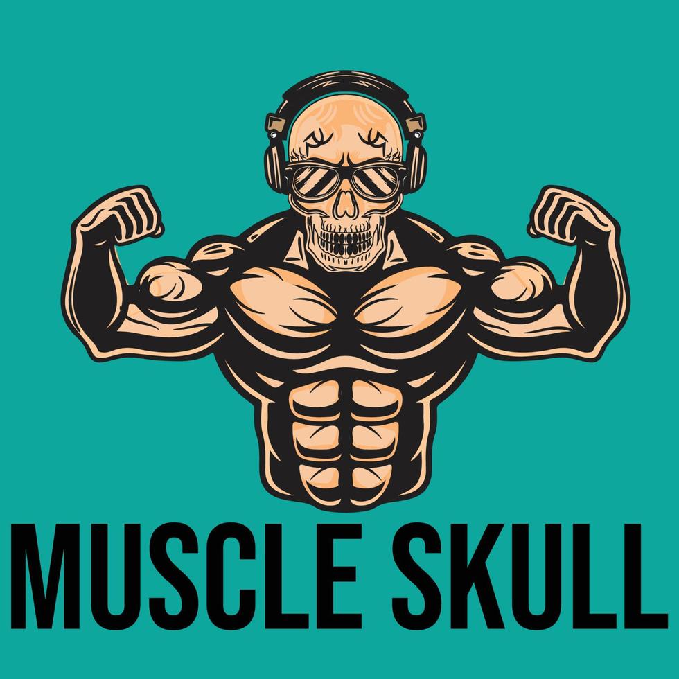 Muscle Skull Best Vactor vector