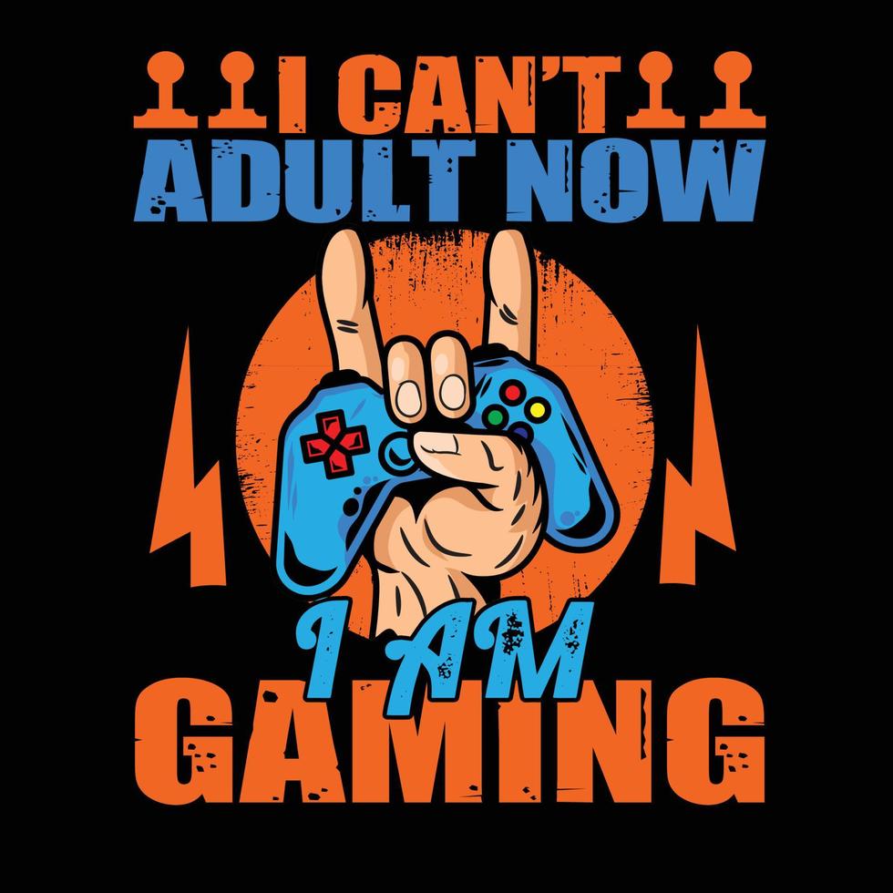 Gaming Tshirt Design vector