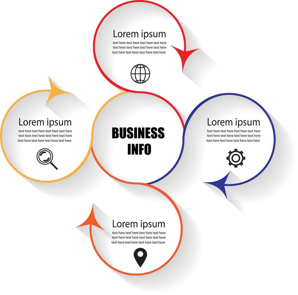 plantilla de elementos infográficos para series de evolución, diagrama, banner creativo. vector