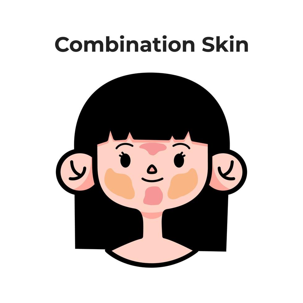 combination skin Type vector