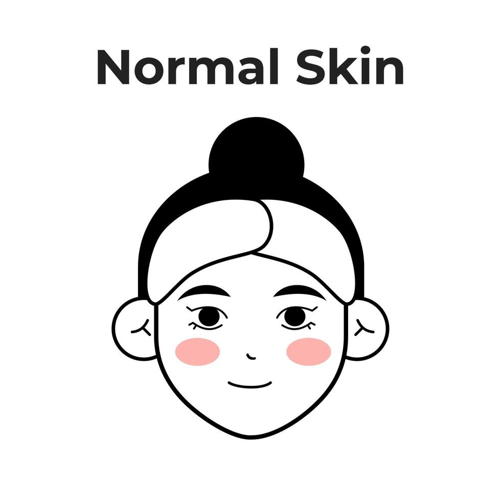 tipo de piel normal vector