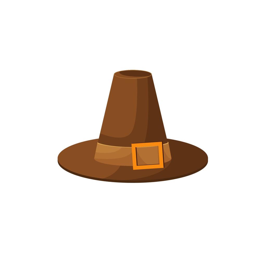 Pilgrim hat. Thanksgiving symbol. Isolated flat vector. vector