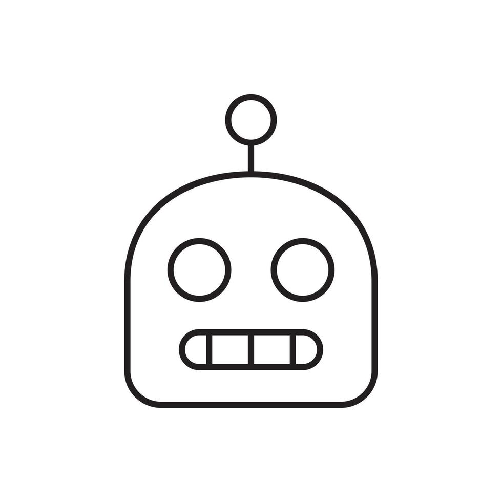 Robot icon - Vector. Artificial intelligence on white background vector