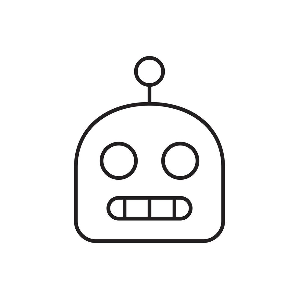 icono de robot - vector. inteligencia artificial sobre fondo blanco vector