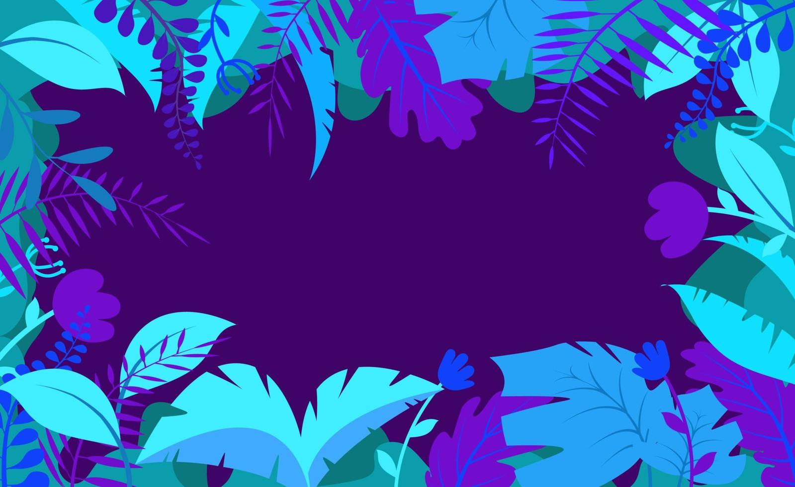 Bright tropical background with jungle plants. Vector exotic pattern with palm leaves