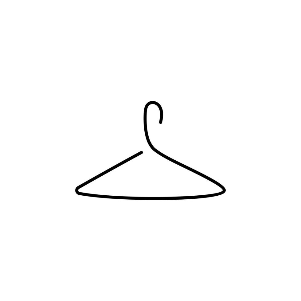 hanger vector line icon. Simple element illustration. hanger outline icon from hotel concept. Can be used for web and mobile.