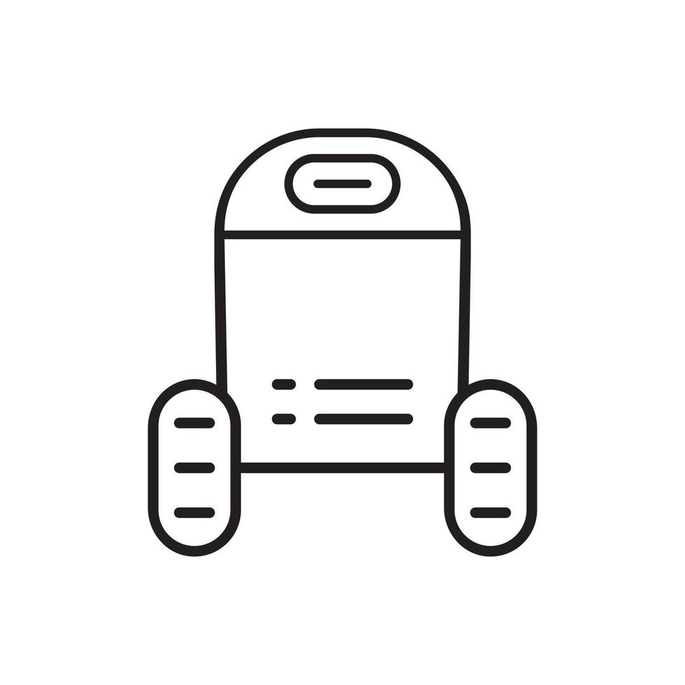 Robot, car icon - Vector. Artificial intelligence on white background vector